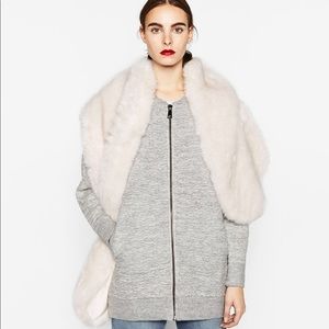 Zara white faux fur scarf/wrap
